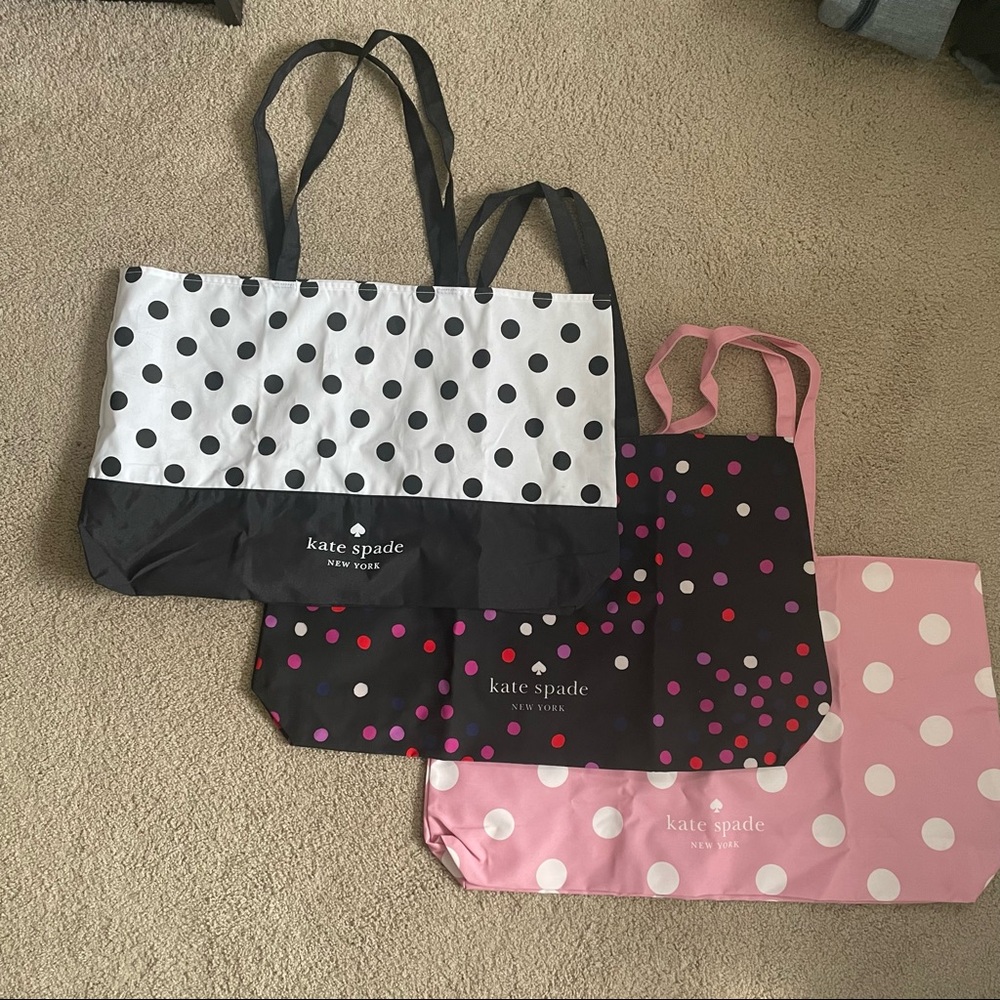 Kate Spade set of reusable tote bags